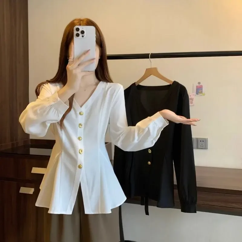 Large size women's clothing autumn new fat sister commuter temperament thin shirt fashionable versatile button top women
Large size women's clothing autumn new fat sister commuter temperament thin shirt fashionable versatile button top women