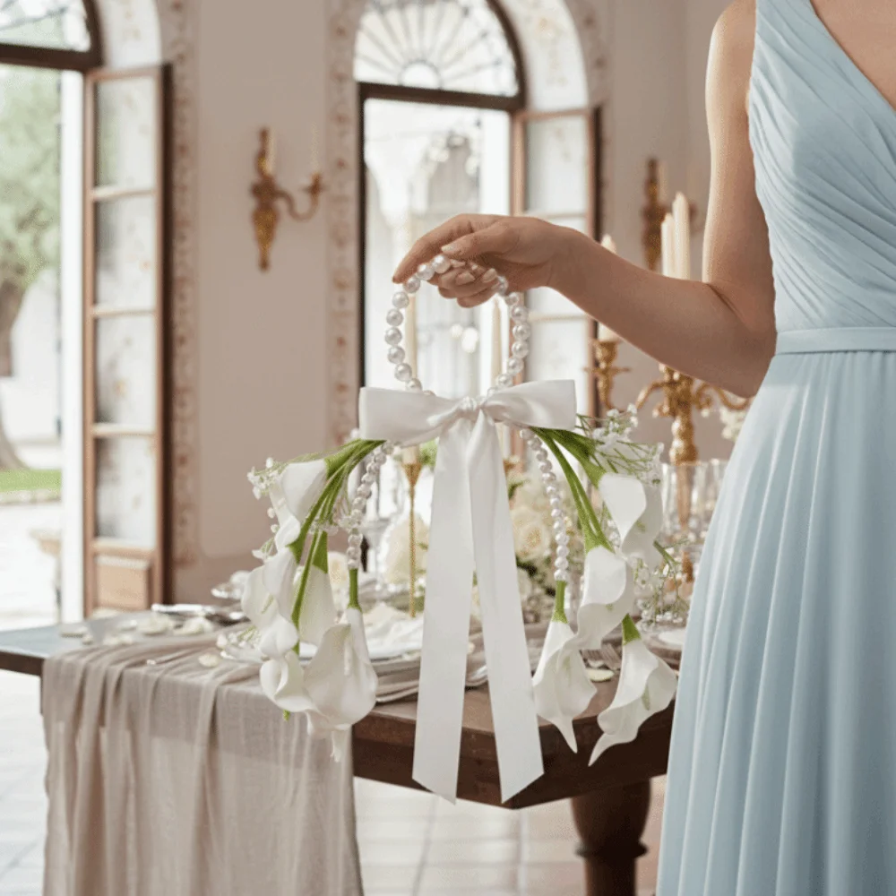 Pearl Handle Bridal Bouquet White Blossom Satin Bowknot Wedding Flowers Gypsophila Decor Handmade Craft Top Handle Bouquet
Pearl Handle Bridal Bouquet White Blossom Satin Bowknot Wedding Flowers Gypsophila Decor Handmade Craft Top Handle Bouquet