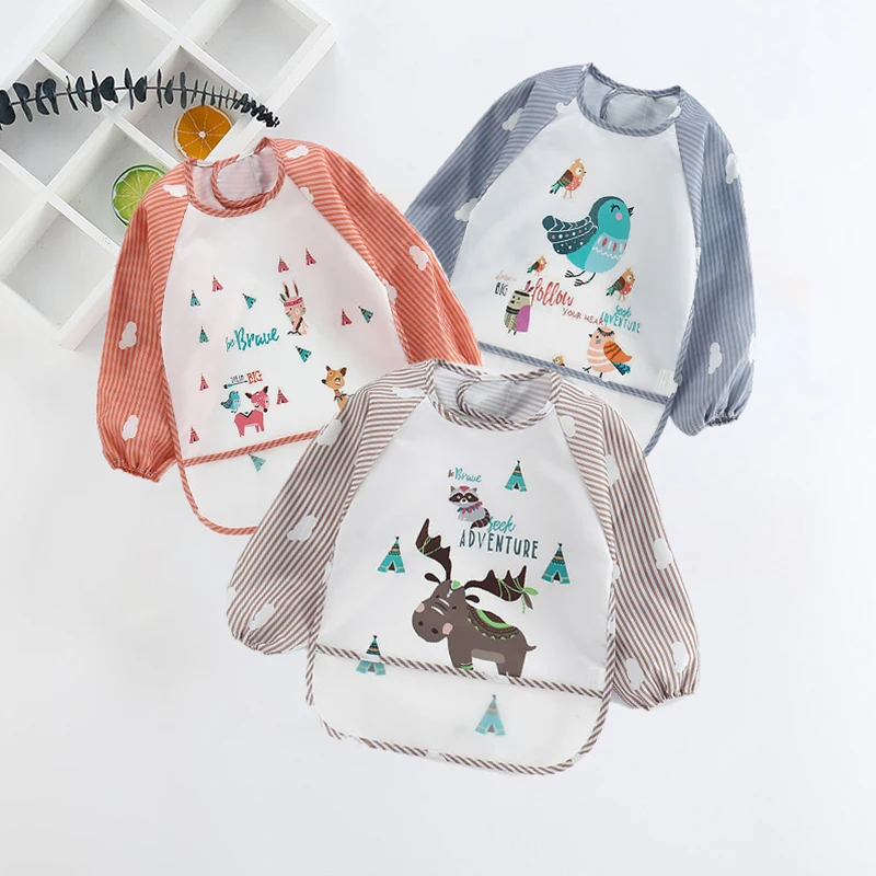 Cute Baby Bibs Burp Cloths Waterproof Long Sleeve Anti-wearing Cartoon Animal Bib Children Art Apron Kids Feeding accessories
Cute Baby Bibs Burp Cloths Waterproof Long Sleeve Anti-wearing Cartoon Animal Bib Children Art Apron Kids Feeding accessories