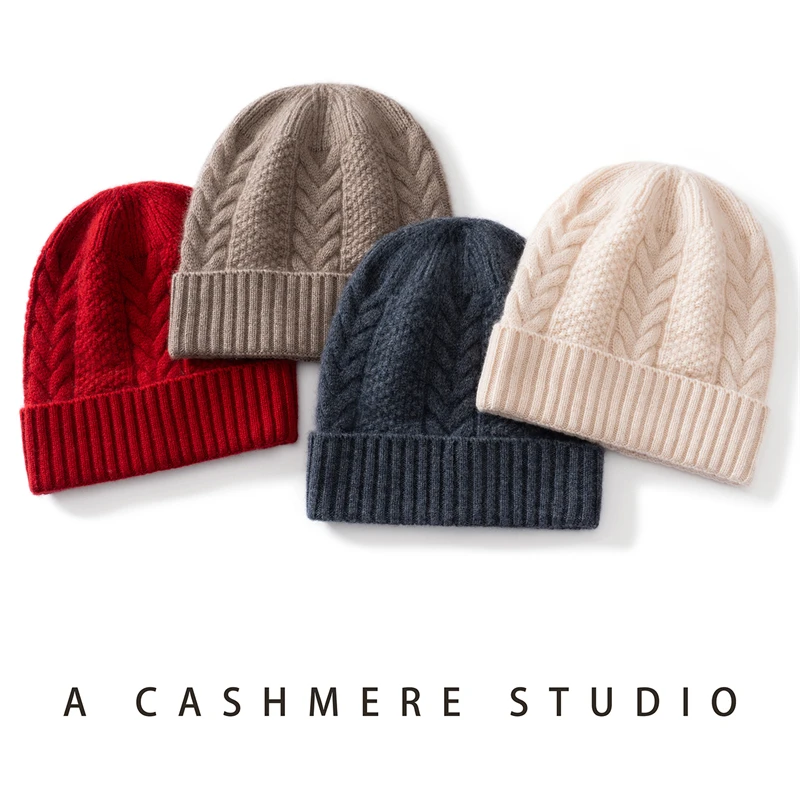 High Quality 100% Cashmere Hat Women's Knitted Wool Hat Autumn Winter Thick Warm Hat Fashion Twist Flower Hat Soft Comfortable
High Quality 100% Cashmere Hat Women's Knitted Wool Hat Autumn Winter Thick Warm Hat Fashion Twist Flower Hat Soft Comfortable