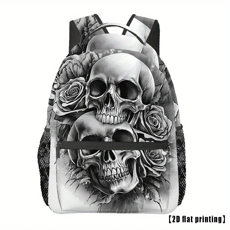 Gothic Backpack with Black Floral Skull Lightweight Daypack Adjustable Shoulder Straps Zipper Closure Backpack for School Travel
Gothic Backpack with Black Floral Skull Lightweight Daypack Adjustable Shoulder Straps Zipper Closure Backpack for School Travel