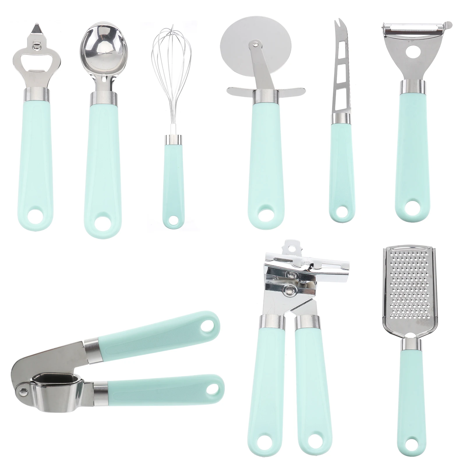 9pcs Plastic H Kitchenware Kitchen Tool Set Stainless Steel Baking Utensils Cookware Set Smooth Edge Great Helper Safe
9pcs Plastic H Kitchenware Kitchen Tool Set Stainless Steel Baking Utensils Cookware Set Smooth Edge Great Helper Safe