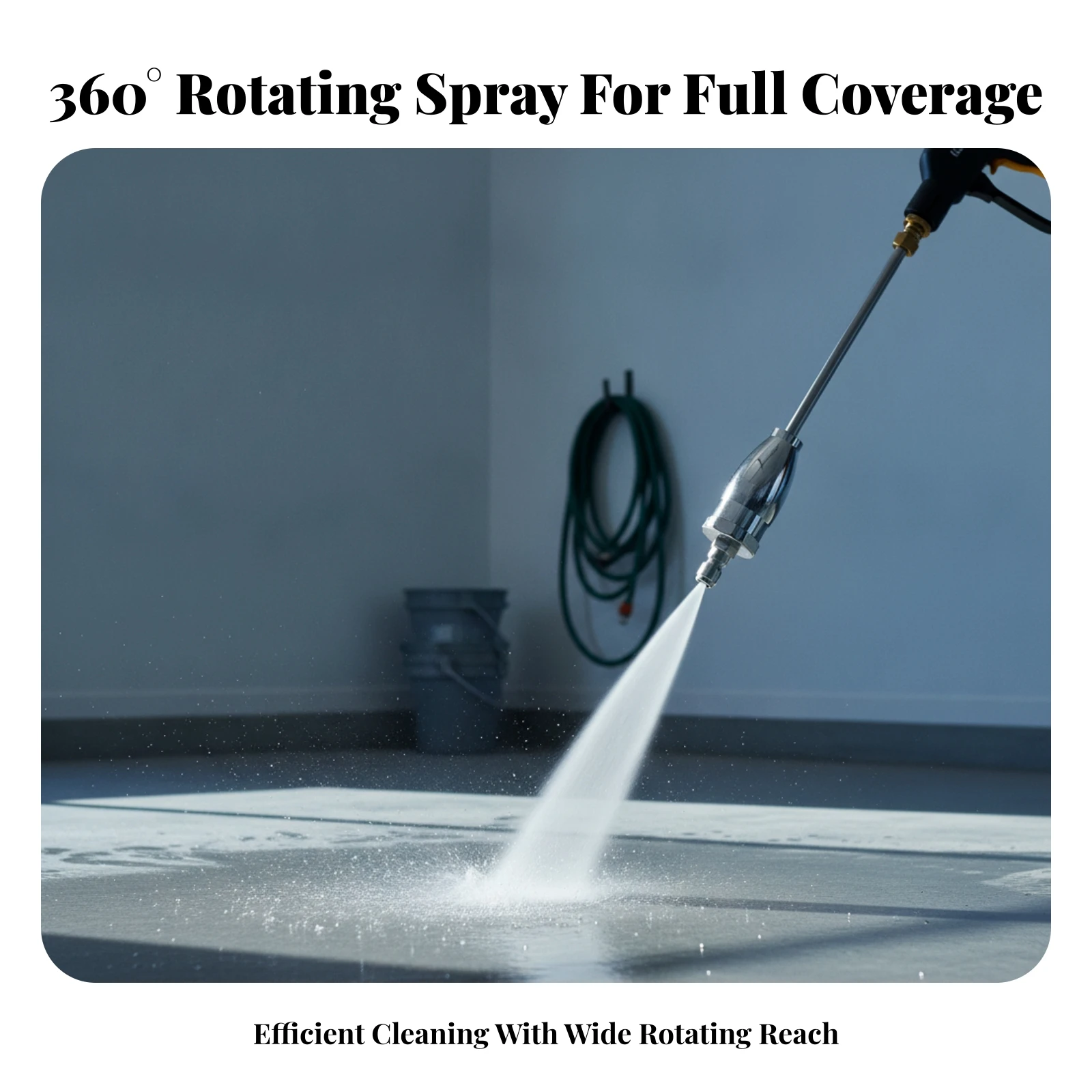 360-Degree Rotating Nozzle Tapered Body Pressure Washer Rotating Nozzle Outdoor Cleaning Gear 3600 PSI
360-Degree Rotating Nozzle Tapered Body Pressure Washer Rotating Nozzle Outdoor Cleaning Gear 3600 PSI