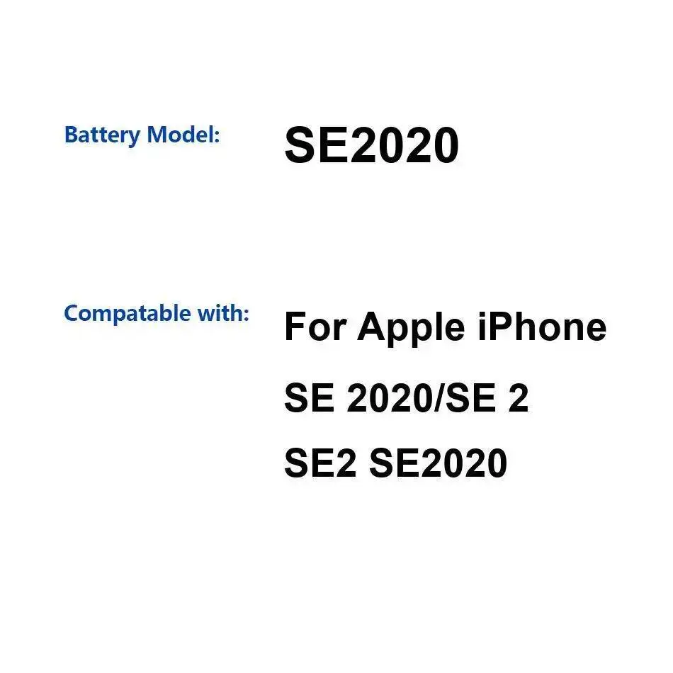 Для Apple Iphone SE 2020 2 SE2 SE2020 аккумулятор для мобильного телефона с быстрой зарядкой 1821 мАч
Для Apple Iphone SE 2020 2 SE2 SE2020 аккумулятор для мобильного телефона с быстрой зарядкой 1821 мАч