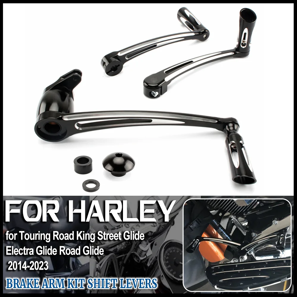 Motorcycle Brake Arm Pedal Kit Shift Lever Shifter Pegs For Harley Touring Road King Street Electra Glide Trike 2014-2023
Motorcycle Brake Arm Pedal Kit Shift Lever Shifter Pegs For Harley Touring Road King Street Electra Glide Trike 2014-2023