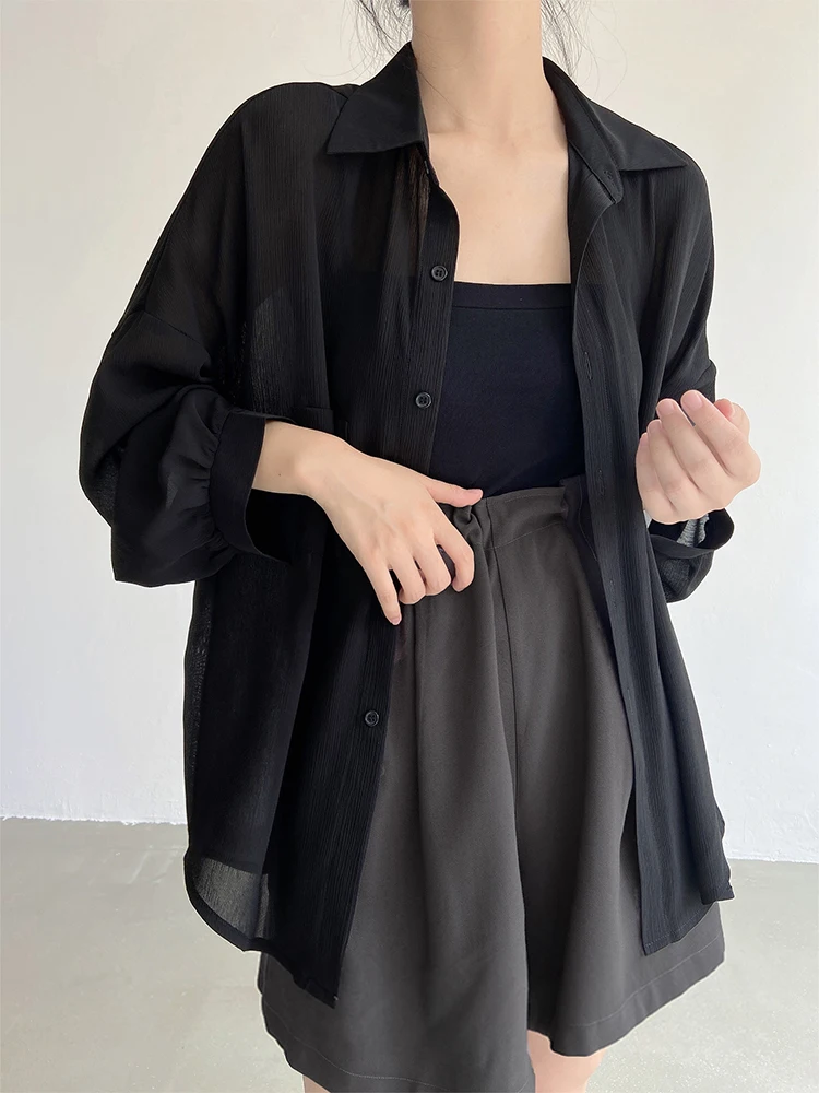 Black Women's Summer Shawl Cardigan Shellfish Sun Protection Clothing Chiffon Shirt Thin Outerwear Spring Autumn Short Outerwear
Black Women's Summer Shawl Cardigan Shellfish Sun Protection Clothing Chiffon Shirt Thin Outerwear Spring Autumn Short Outerwear