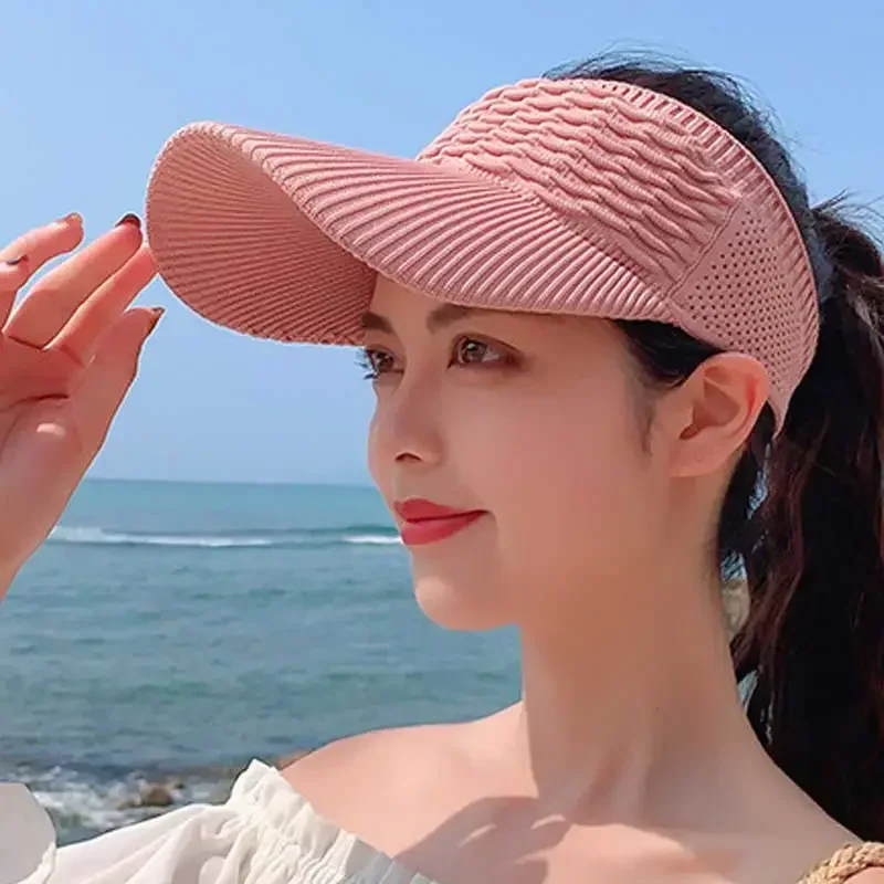 Fashion Folds Design Women Empty Top Hat Summer Solid Color Large Brim Sunscreen Hat Outdoor Elastic Fabric Sports Sun Cap
Fashion Folds Design Women Empty Top Hat Summer Solid Color Large Brim Sunscreen Hat Outdoor Elastic Fabric Sports Sun Cap