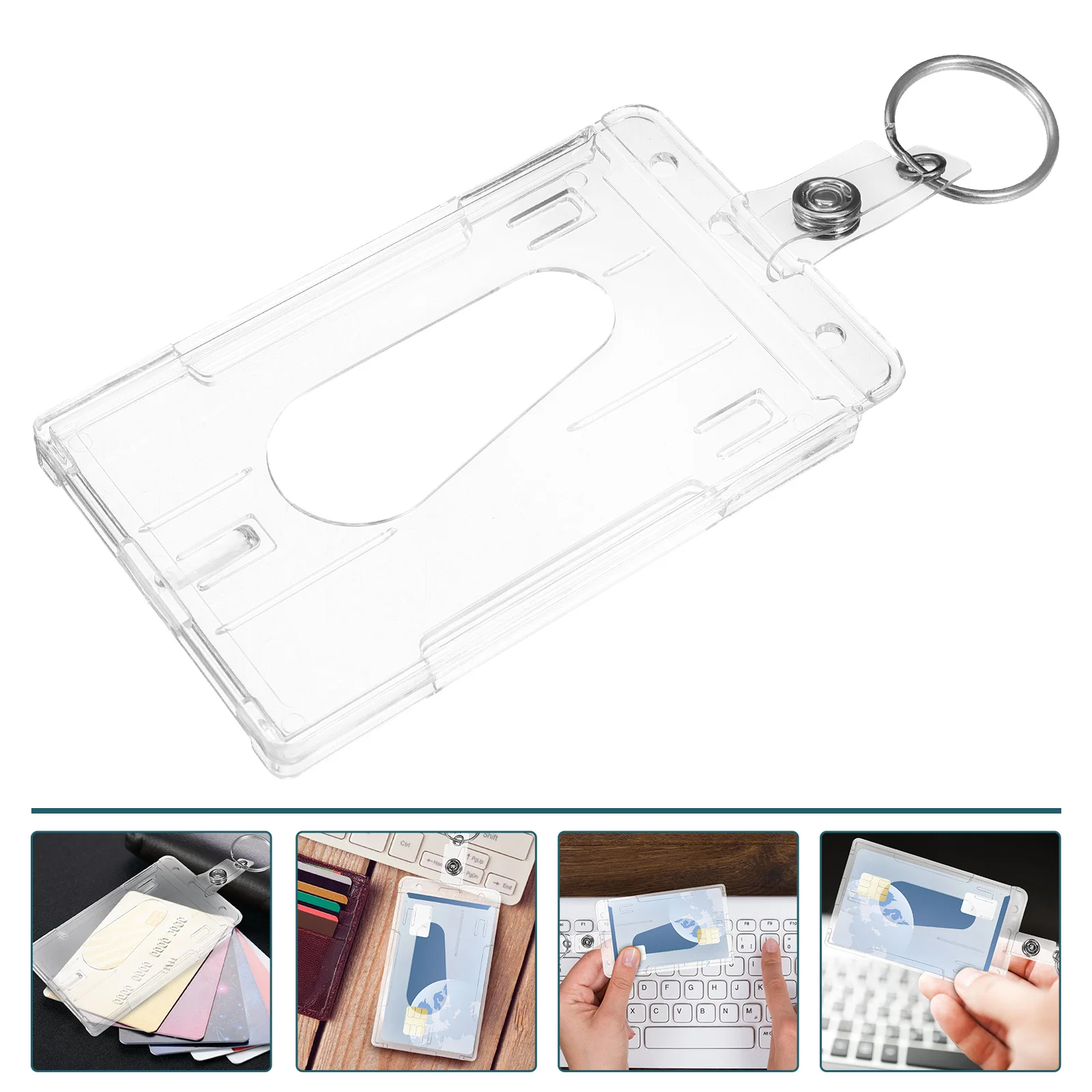 6 Badge Multifunction Keychain Id Holder Keychain ID Cover Card Holder Card Protector Storage Accessories
6 Badge Multifunction Keychain Id Holder Keychain ID Cover Card Holder Card Protector Storage Accessories