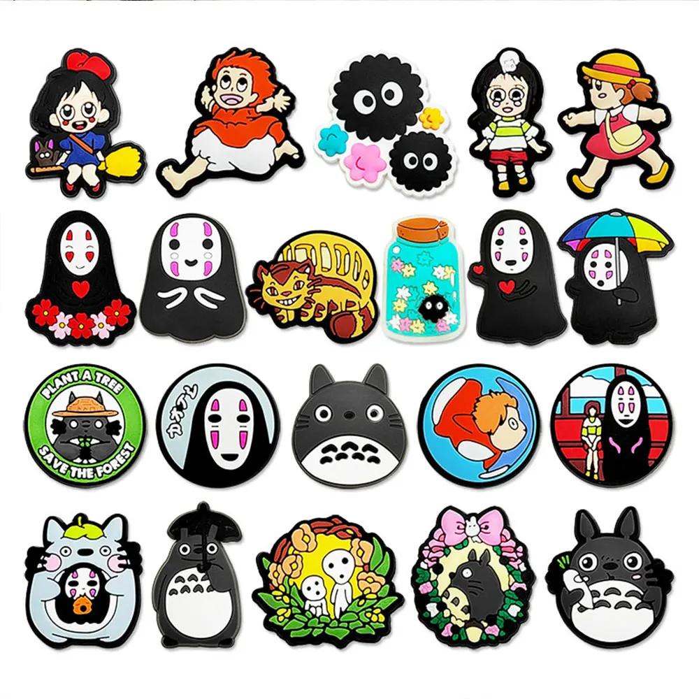 21pcs Cartoon Japan Anime Chihiro Shoe Charms Cute Fashion Garden Sandals DIY Shoe Accessories Decorate Kids Gifts
21pcs Cartoon Japan Anime Chihiro Shoe Charms Cute Fashion Garden Sandals DIY Shoe Accessories Decorate Kids Gifts