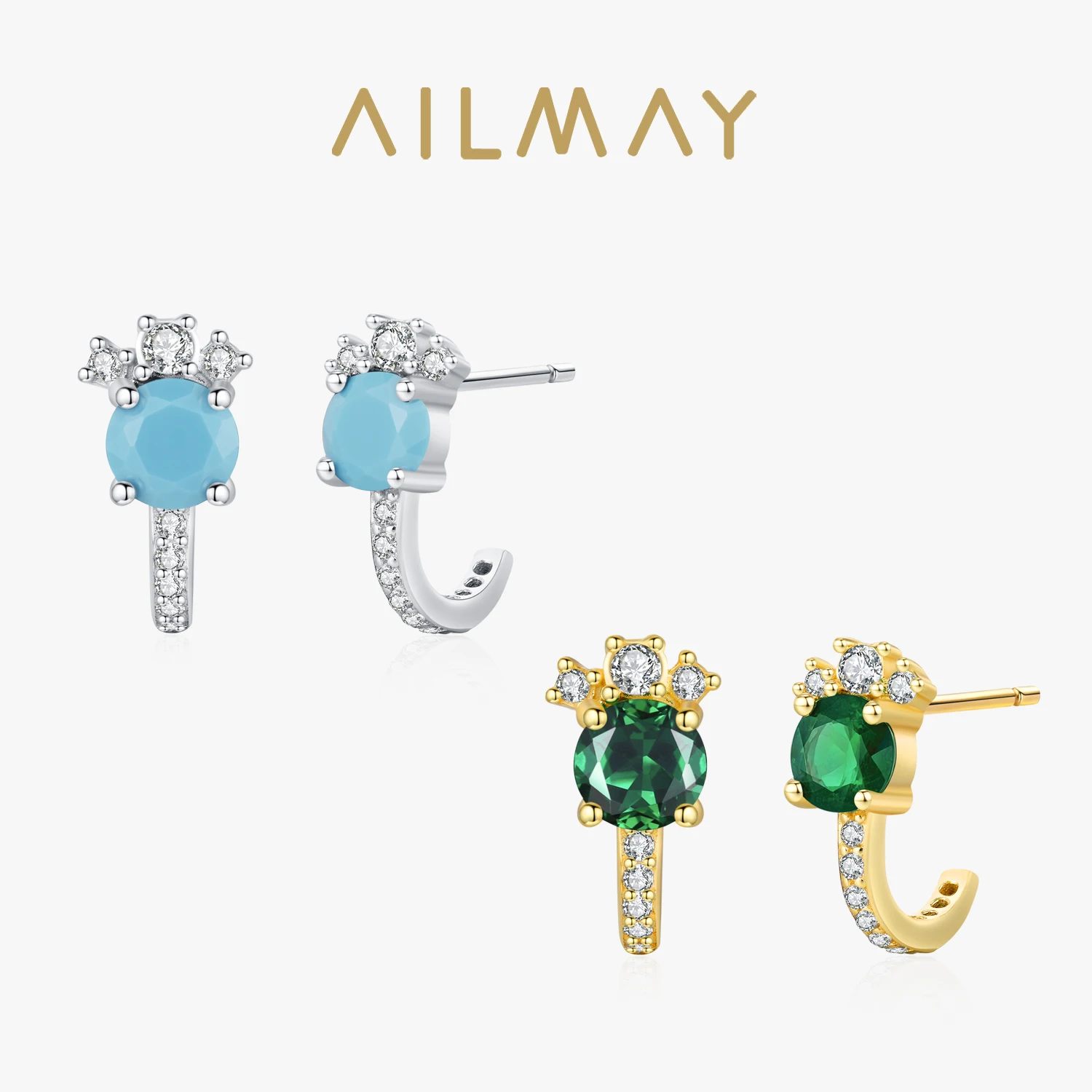 Ailmay 925 Sterling Silver Zircon Geometric Design Earrings For Women Vintage Gold Color Wedding Jewelry Gift
Ailmay 925 Sterling Silver Zircon Geometric Design Earrings For Women Vintage Gold Color Wedding Jewelry Gift
