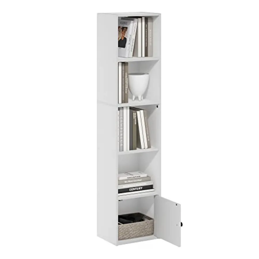 LUDER Book Shelf Modern Bookshelf Bookcase with 1 Door Storage Cabinet 9.3 x 12 x 52 for Organization and Storage for Living Ro
LUDER Book Shelf Modern Bookshelf Bookcase with 1 Door Storage Cabinet 9.3 x 12 x 52 for Organization and Storage for Living Ro