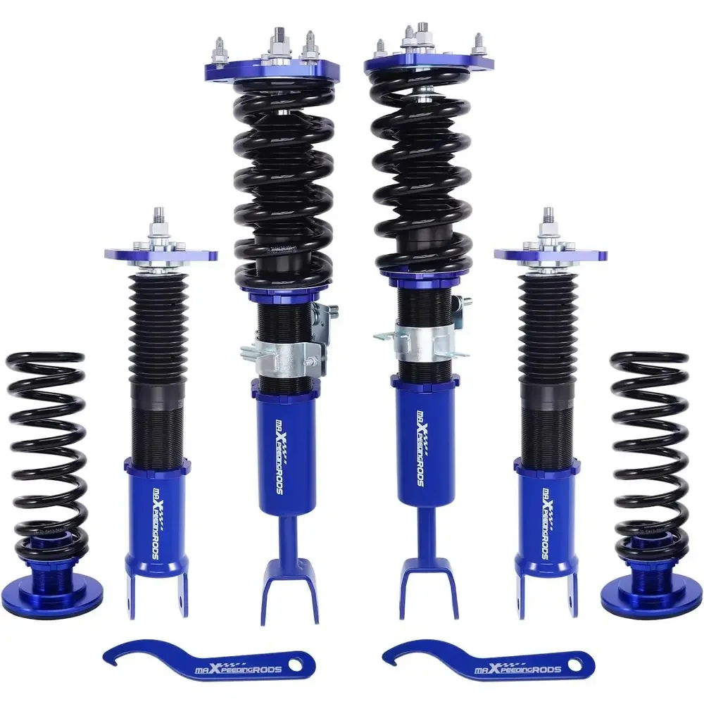 Height Adjustable Coilovers Suspension Kit for 2003-2008 Nissan 350Z & 2003-2007 Infiniti G35 RWD, Blue
Height Adjustable Coilovers Suspension Kit for 2003-2008 Nissan 350Z & 2003-2007 Infiniti G35 RWD, Blue