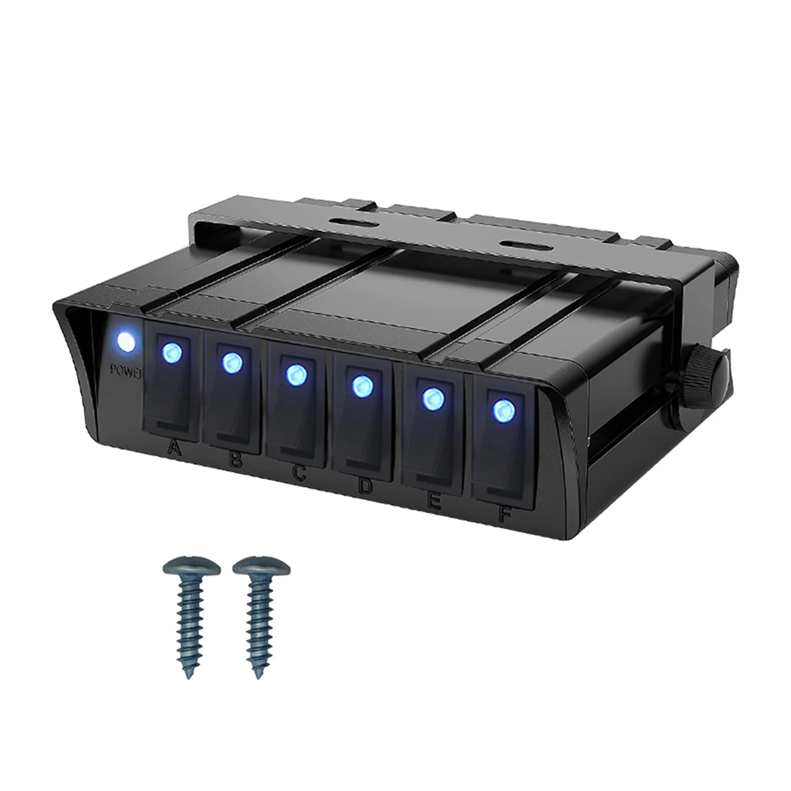 ABS 12V Switch Panel 6 Gang Control Inline Fuse Box ON-OFF Toggle Blue Light Panel
ABS 12V Switch Panel 6 Gang Control Inline Fuse Box ON-OFF Toggle Blue Light Panel
