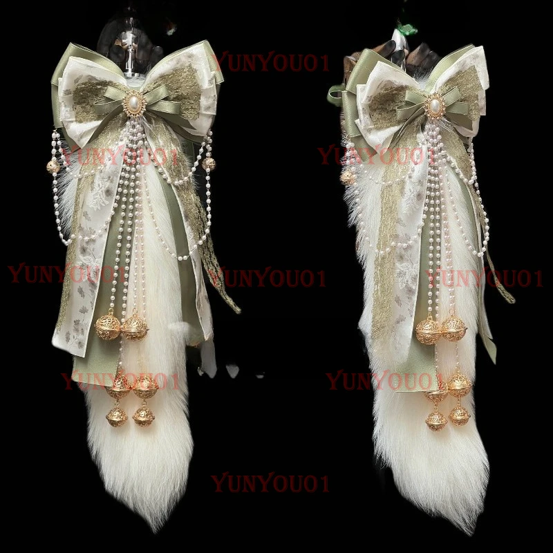 Fox Fur Tail Bow Palace Bell Tail Cosplay Props
Fox Fur Tail Bow Palace Bell Tail Cosplay Props