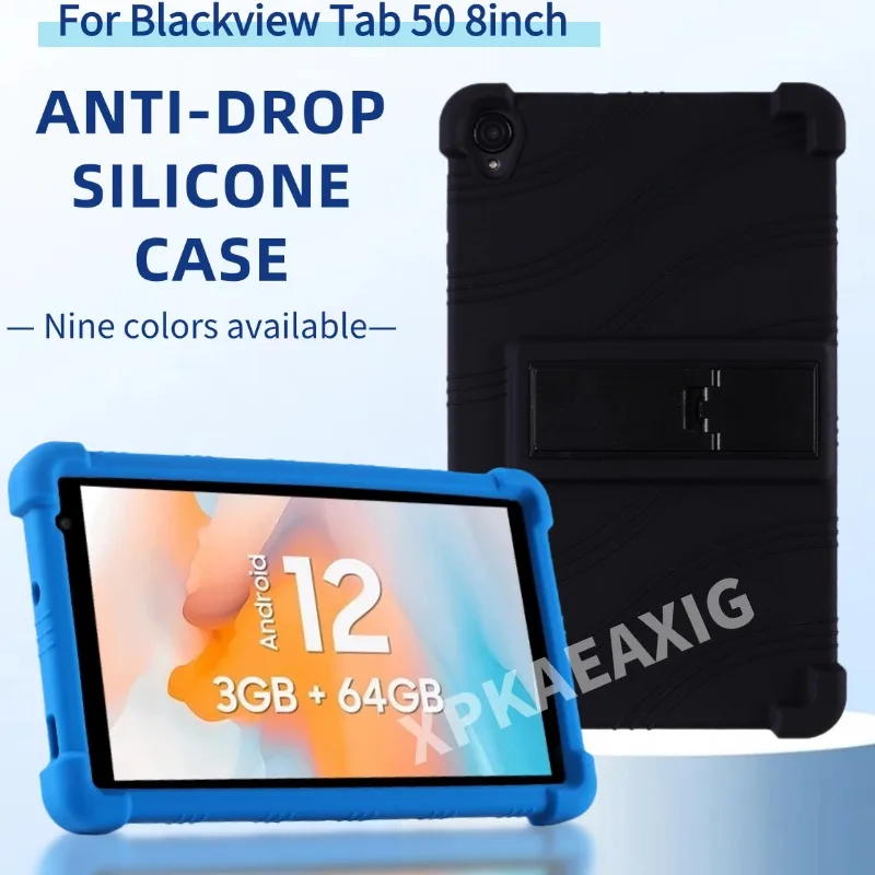 For Blackview Tab 50 WiFi Kids Case 8" Tablet PC Kickstand Protector Funda with 4 Shockproof Airbags Soft Silicone Cover
For Blackview Tab 50 WiFi Kids Case 8" Tablet PC Kickstand Protector Funda with 4 Shockproof Airbags Soft Silicone Cover