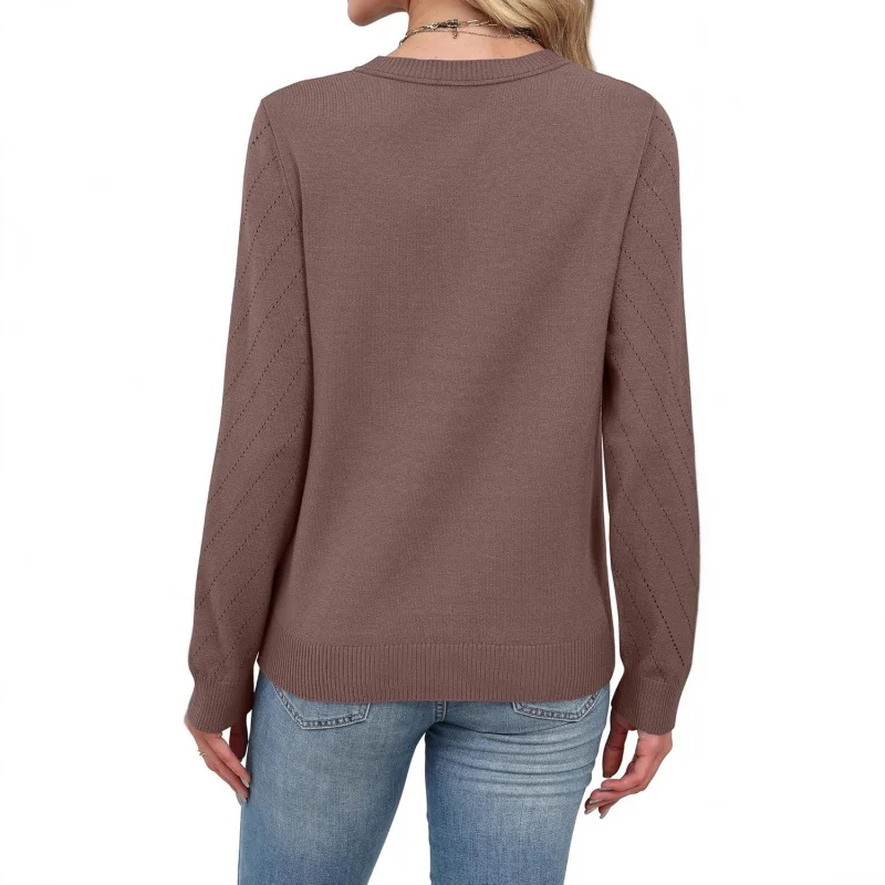 2025 New European and American Fashion Pullover Sweater Round Neck Long Sleeve Comfortable Knitted Top Women
2025 New European and American Fashion Pullover Sweater Round Neck Long Sleeve Comfortable Knitted Top Women