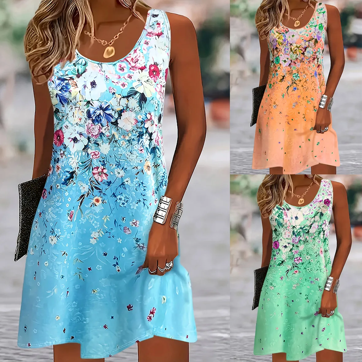 2025 Summer Floral Print Sundress Women's Sleeveless V-Neck Maxi Dress Sexy Boho Beach Cover Up Vacation Dress Womens Clothes
2025 Summer Floral Print Sundress Women's Sleeveless V-Neck Maxi Dress Sexy Boho Beach Cover Up Vacation Dress Womens Clothes