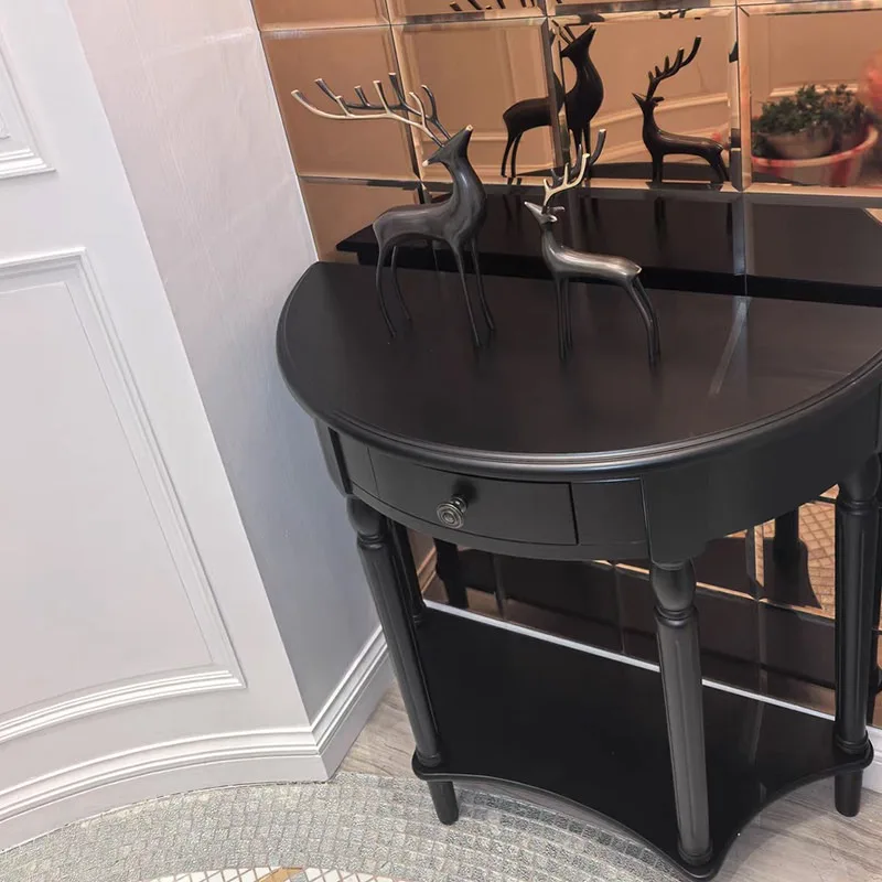Super narrow American solid wood semi-round entrance table entry partition European style wall aisle entrance cabinet storage ta
Super narrow American solid wood semi-round entrance table entry partition European style wall aisle entrance cabinet storage ta