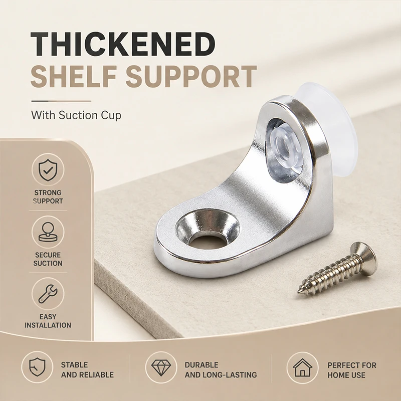 L-Shape Thick Zinc Alloy Shelf Support Glass Board Panel Holder with Suction Cup Cabinet Pegs Bracket Fixing Hardware
L-Shape Thick Zinc Alloy Shelf Support Glass Board Panel Holder with Suction Cup Cabinet Pegs Bracket Fixing Hardware