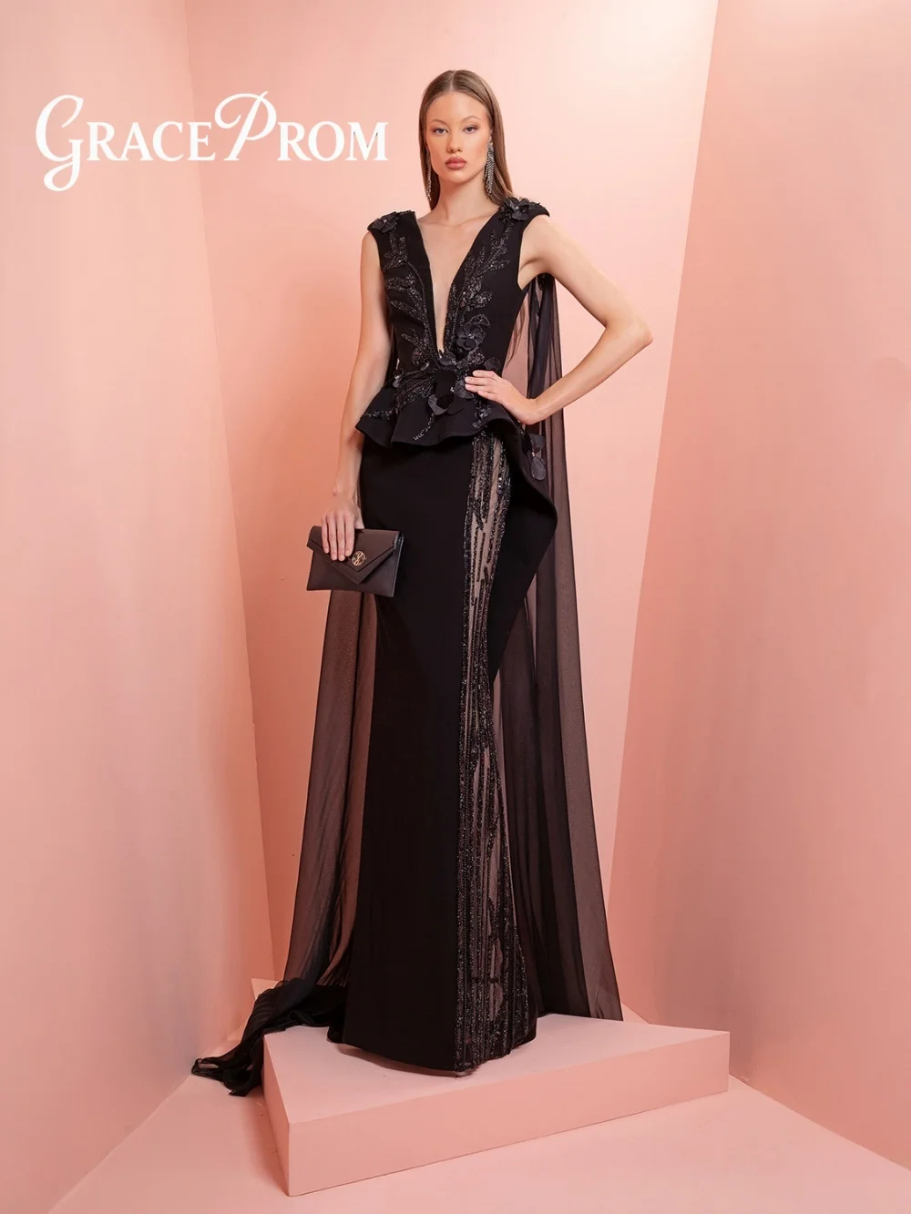 Вечернее платье GraceProm с открытыми плечами 2026, элегантное атласное ковровое платье, модное вечернее платье длиной до пола с тюлевым шлейфом فساتين س
Вечернее платье GraceProm с открытыми плечами 2026, элегантное атласное ковровое платье, модное вечернее платье длиной до пола с тюлевым шлейфом فساتين س