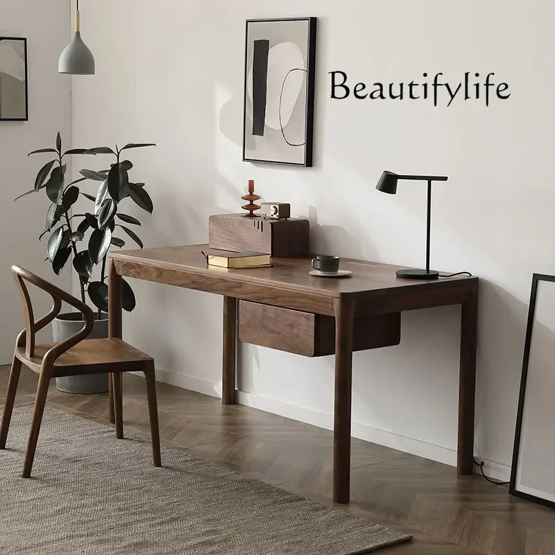 S computer desk home office study workbench large board table All solid wood North American black walnut desk
S computer desk home office study workbench large board table All solid wood North American black walnut desk