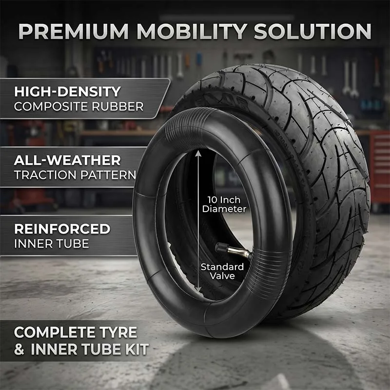 80/65-6 Tire & 10×2.125 Inner Tube Set for Kaabo Mantis 10 Dualtron Victor Electric Scooter 10x3 Heavy Duty Tyre Replacement
80/65-6 Tire & 10×2.125 Inner Tube Set for Kaabo Mantis 10 Dualtron Victor Electric Scooter 10x3 Heavy Duty Tyre Replacement