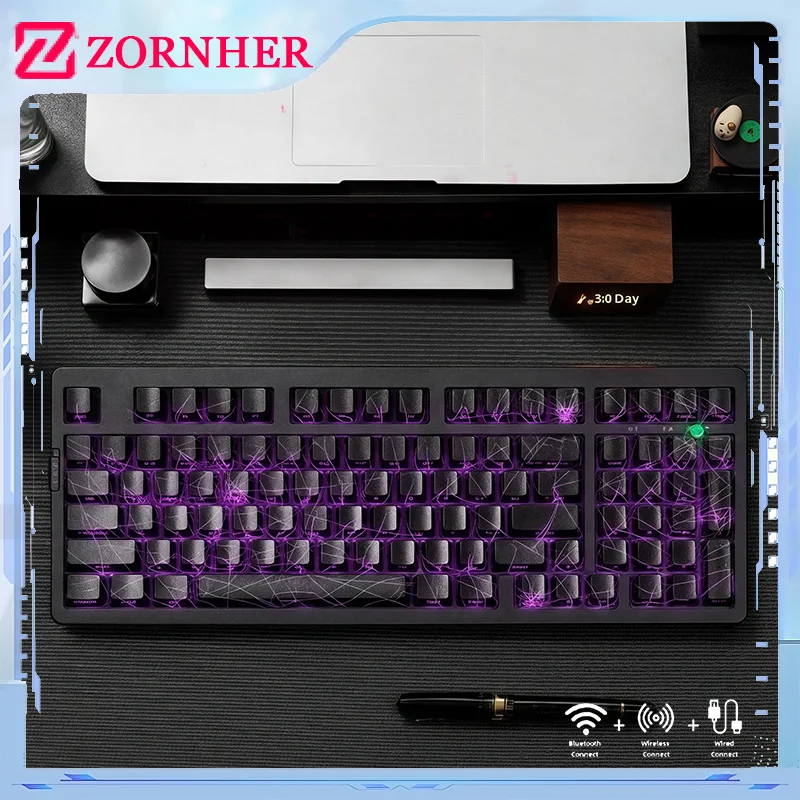 ZORNHER ZH980 97 клавиш - трехрежимная беспроводная RGB-клавиатура с возможностью горячей замены, линейный переключатель Meteor для игровой/работной механической клавиатуры
ZORNHER ZH980 97 клавиш - трехрежимная беспроводная RGB-клавиатура с возможностью горячей замены, линейный переключатель Meteor для игровой/работной механической клавиатуры