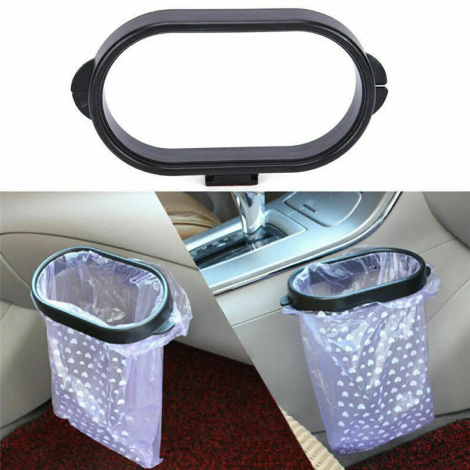 175*95mm Car Trash Can Bin Rubbish Garbage Holder Organizer ABS Black Storage Bag Hanger Trash Bag Holder Auto Car Accessories
175*95mm Car Trash Can Bin Rubbish Garbage Holder Organizer ABS Black Storage Bag Hanger Trash Bag Holder Auto Car Accessories