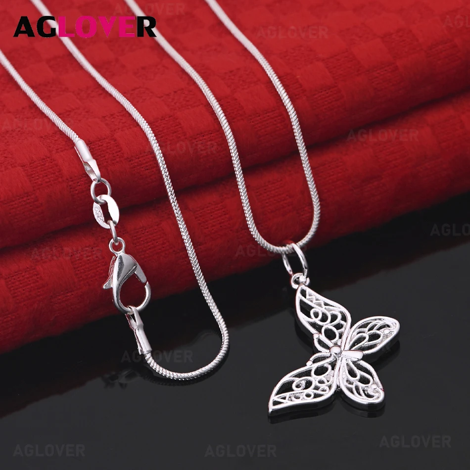 AGLOVER 925 Sterling Silver Hollow Butterfly Pendant Bracelet Women's Jewelry Wedding Engagement Fashion Party Jewelry
AGLOVER 925 Sterling Silver Hollow Butterfly Pendant Bracelet Women's Jewelry Wedding Engagement Fashion Party Jewelry