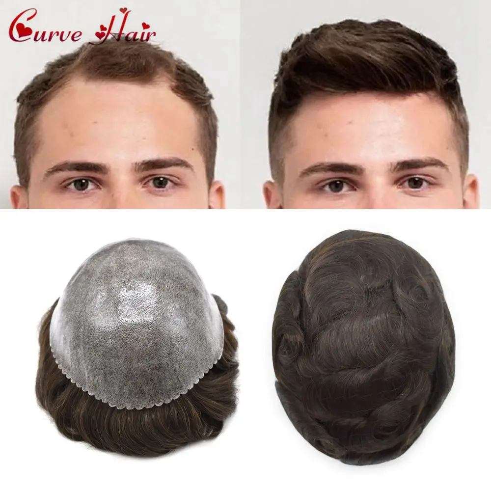 PU Toupee Wig for Men Human Hair System 0.10mm Skin Mens Capillary Prosthesis Toupee Dark Brown with Gray Men Hair Replacement
PU Toupee Wig for Men Human Hair System 0.10mm Skin Mens Capillary Prosthesis Toupee Dark Brown with Gray Men Hair Replacement