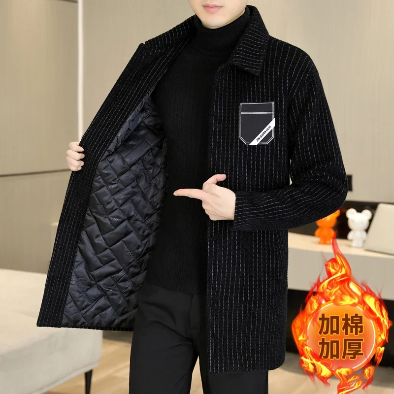 2023 Winter Woolen Coat Men's Long Casual Business Windbreaker Male Thickened and warm Social Streetwear Overcoat Men Clothing
2023 Winter Woolen Coat Men's Long Casual Business Windbreaker Male Thickened and warm Social Streetwear Overcoat Men Clothing