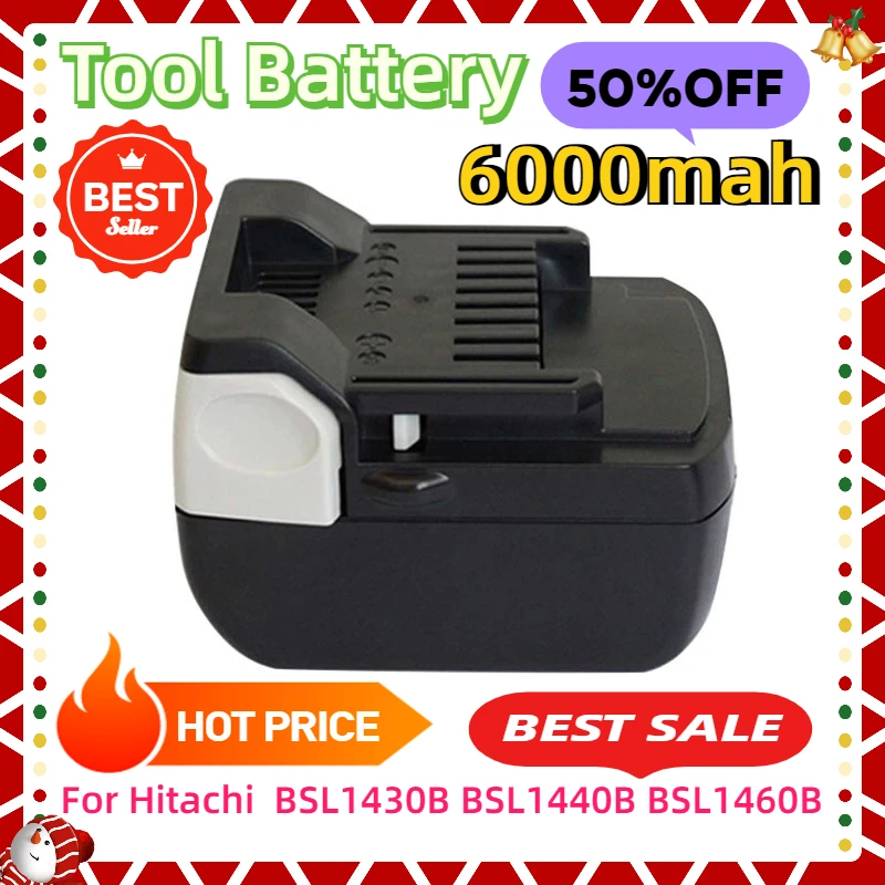 For Hitachi 14.4v 6.0Ah Replacement BSL1430B BSL1440B BSL1460B Tool Battery 6000mah Rechargeable Battery
For Hitachi 14.4v 6.0Ah Replacement BSL1430B BSL1440B BSL1460B Tool Battery 6000mah Rechargeable Battery