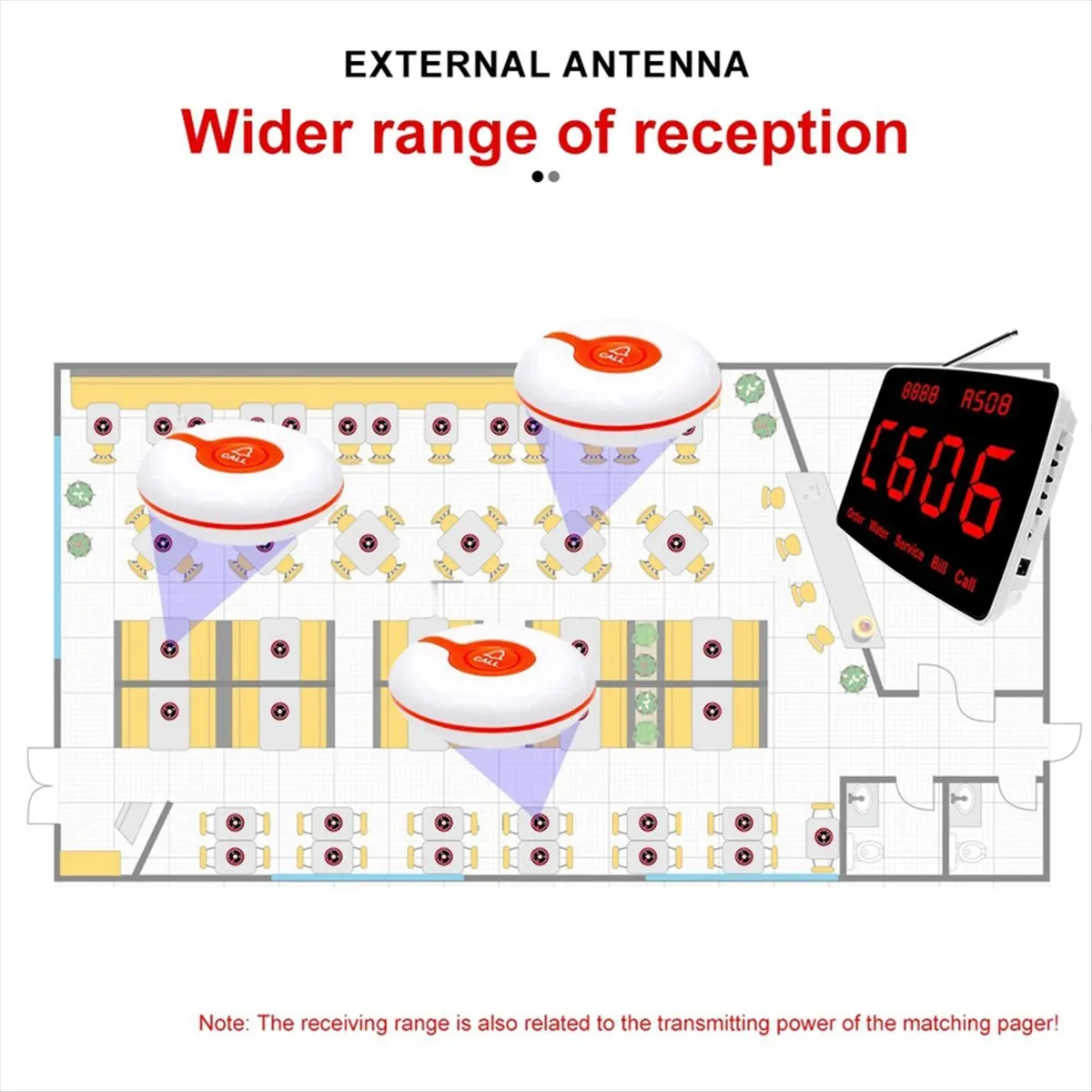 T81C! Wireless Calling System 5 Pcs Call Buttons for Bar,Restaurant,Office,Cafe Customer Call Waiter Service Bell US Plug
T81C! Wireless Calling System 5 Pcs Call Buttons for Bar,Restaurant,Office,Cafe Customer Call Waiter Service Bell US Plug