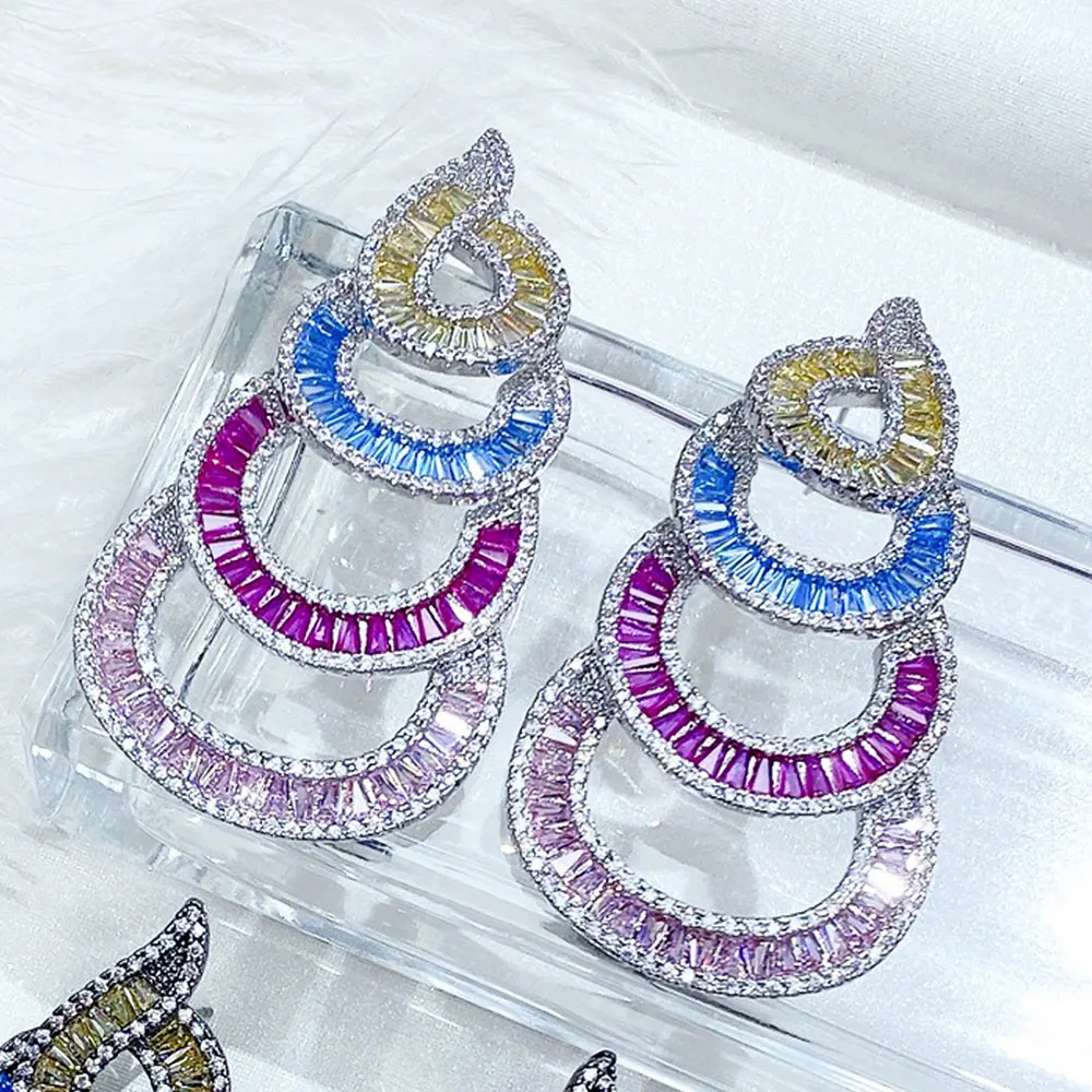 Missvikki New Fresh Lovely Long Dangle Earrings Shiny Cubic Zircon Drop For Bridal Wedding Party Jewelry High Quality Hot Sale
Missvikki New Fresh Lovely Long Dangle Earrings Shiny Cubic Zircon Drop For Bridal Wedding Party Jewelry High Quality Hot Sale