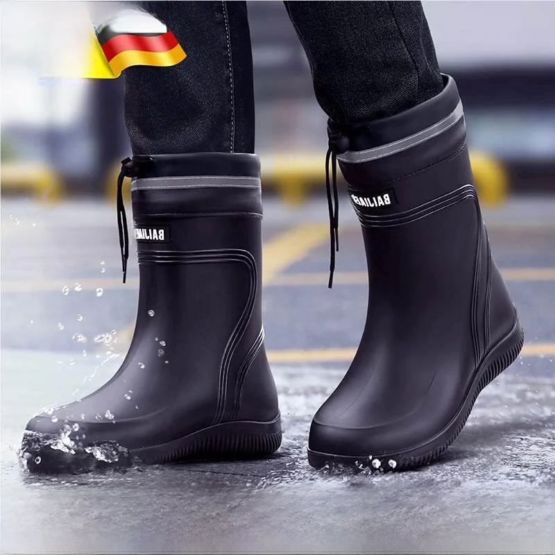 Men's Rain Boots Anti-Slip Thickened Long High Silicone Waterproof Smell-Resistant Adult Rubber Shoes Boots Reflective Function
Men's Rain Boots Anti-Slip Thickened Long High Silicone Waterproof Smell-Resistant Adult Rubber Shoes Boots Reflective Function