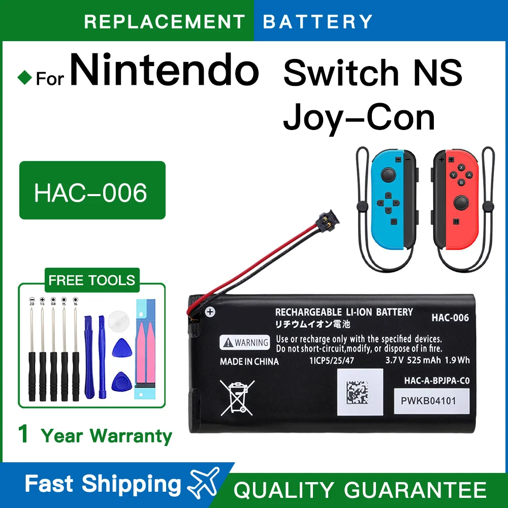 525mAh HAC-006 HAC 006 Battery For Nintendo Switch Ns Joy-Con Joycon Controller HAC-BPJPA-C0 HAC-015/016 HAC-A-JCR-C0 Bateria
525mAh HAC-006 HAC 006 Battery For Nintendo Switch Ns Joy-Con Joycon Controller HAC-BPJPA-C0 HAC-015/016 HAC-A-JCR-C0 Bateria