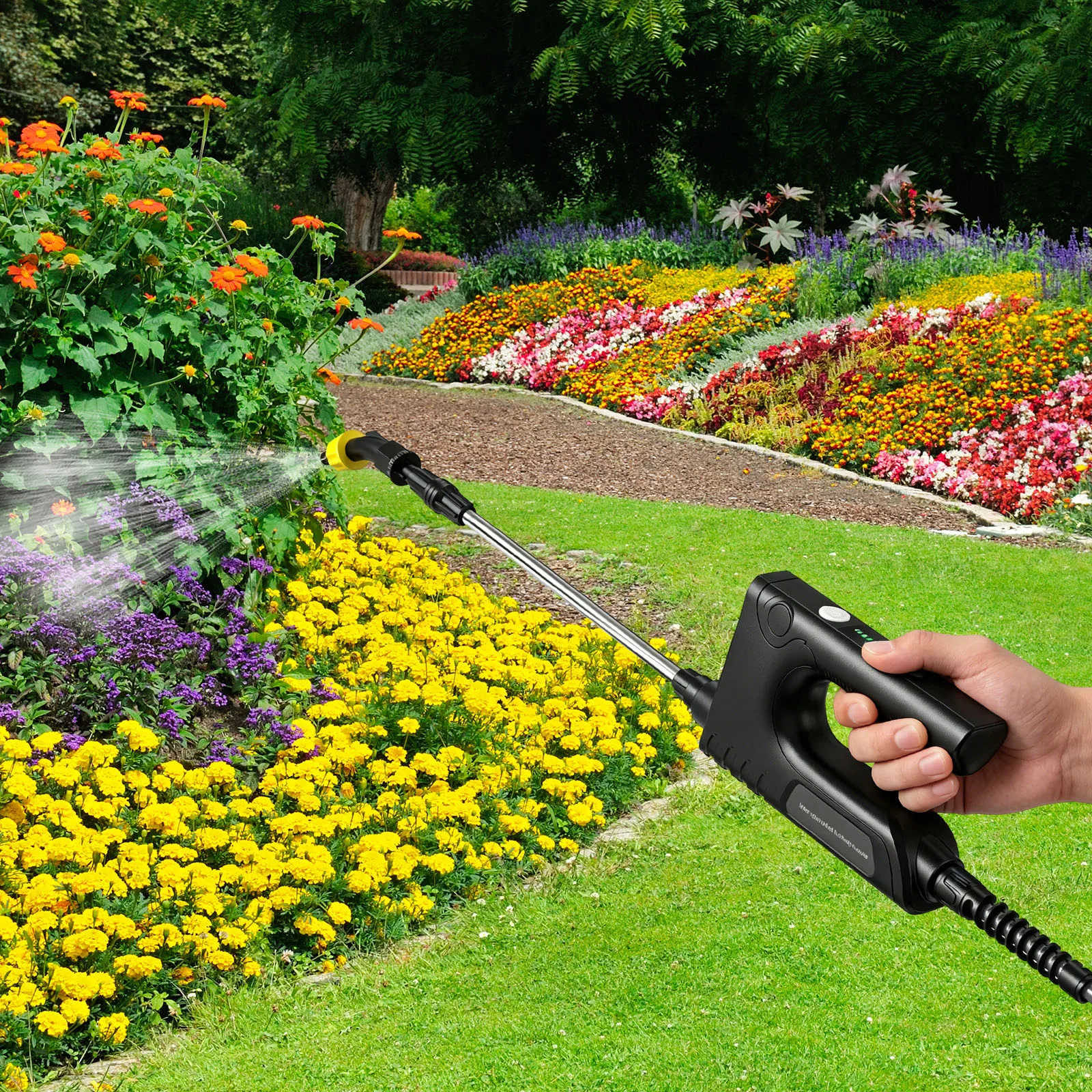Battery Powered Sprayer Wand 7.4V Rechargeable Garden Sprayer Telescopic Wand with Adjustable Nozzles & Filter
Battery Powered Sprayer Wand 7.4V Rechargeable Garden Sprayer Telescopic Wand with Adjustable Nozzles & Filter