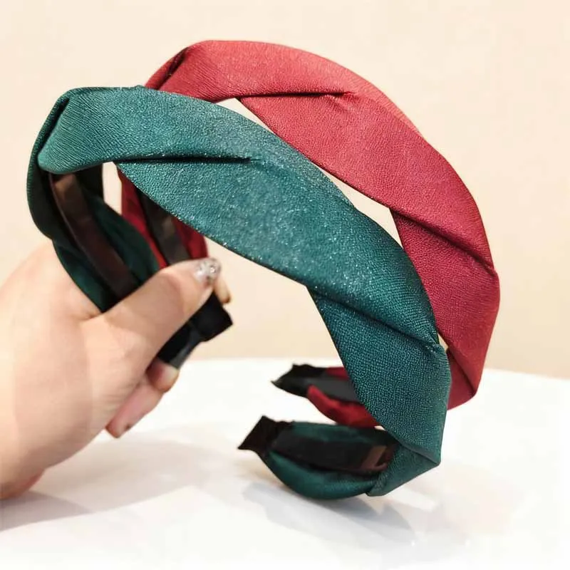 New Solid Twisted Headband Hairband for Women Headwear Fabric Wide Plain Hairband Headband Girls Hair Ornament Satin Headband
New Solid Twisted Headband Hairband for Women Headwear Fabric Wide Plain Hairband Headband Girls Hair Ornament Satin Headband