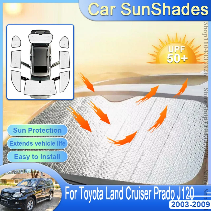 Car Sunshades For Toyota Land Cruiser Prado J120 2003-2009 Anti-UV Sunscreen Window Full Sunshade Cover Mosquito Auto Accessorie
Car Sunshades For Toyota Land Cruiser Prado J120 2003-2009 Anti-UV Sunscreen Window Full Sunshade Cover Mosquito Auto Accessorie