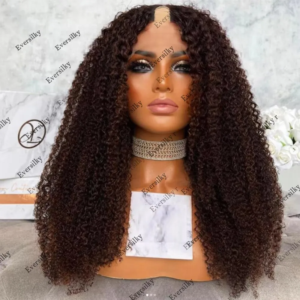 Dark Chocolate Brown African kinky Curly U Part 100% Human Hair wig 100% Remy Martin Hair Mild V Part wig 250% density Full End
Dark Chocolate Brown African kinky Curly U Part 100% Human Hair wig 100% Remy Martin Hair Mild V Part wig 250% density Full End