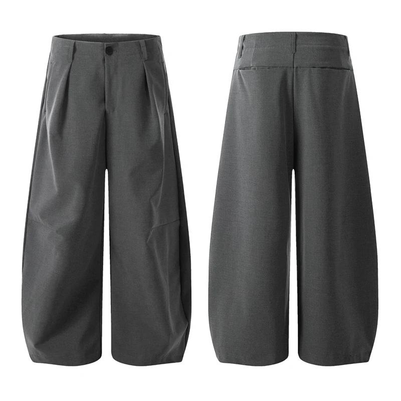 Vintage Fashion Pleated Scimitar Pants Men Women Streetwear Loose Casual Wide-leg Suit Baggy Pant Commuter Straight Trousers
Vintage Fashion Pleated Scimitar Pants Men Women Streetwear Loose Casual Wide-leg Suit Baggy Pant Commuter Straight Trousers