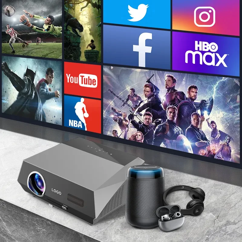 New Products Daytime Light on Projectors Smart Tvs HD 4K 1080P Home Theater Projector
New Products Daytime Light on Projectors Smart Tvs HD 4K 1080P Home Theater Projector