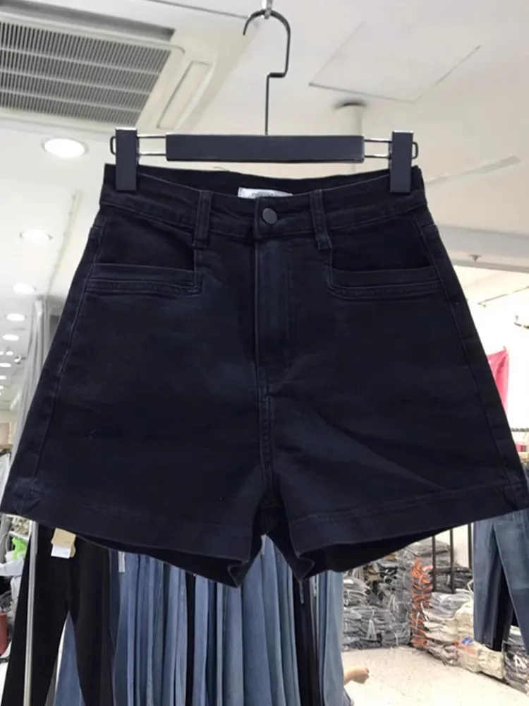 High Waist A-Line Denim Shorts Women's plus Size Black Skinny Jeans High Elasticity Loose Fit Trendy Pear Shaped Body Shorts
High Waist A-Line Denim Shorts Women's plus Size Black Skinny Jeans High Elasticity Loose Fit Trendy Pear Shaped Body Shorts