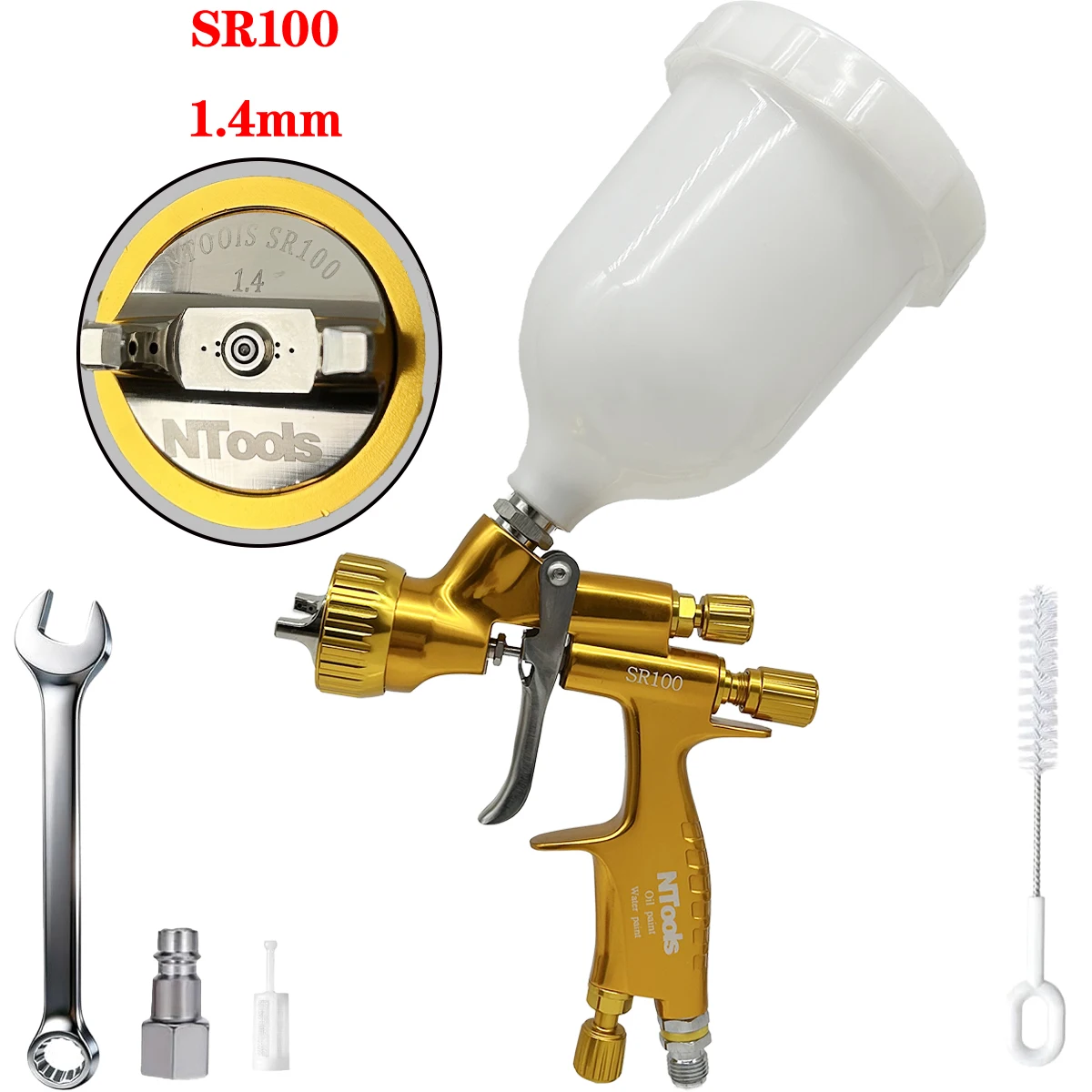High Efficiency HVLP Paint Spray Gun 1.3mm 1.4mm Nozzle Gravity Feed Airbrush Spraying Tool for Auto Home Wall Painting
High Efficiency HVLP Paint Spray Gun 1.3mm 1.4mm Nozzle Gravity Feed Airbrush Spraying Tool for Auto Home Wall Painting