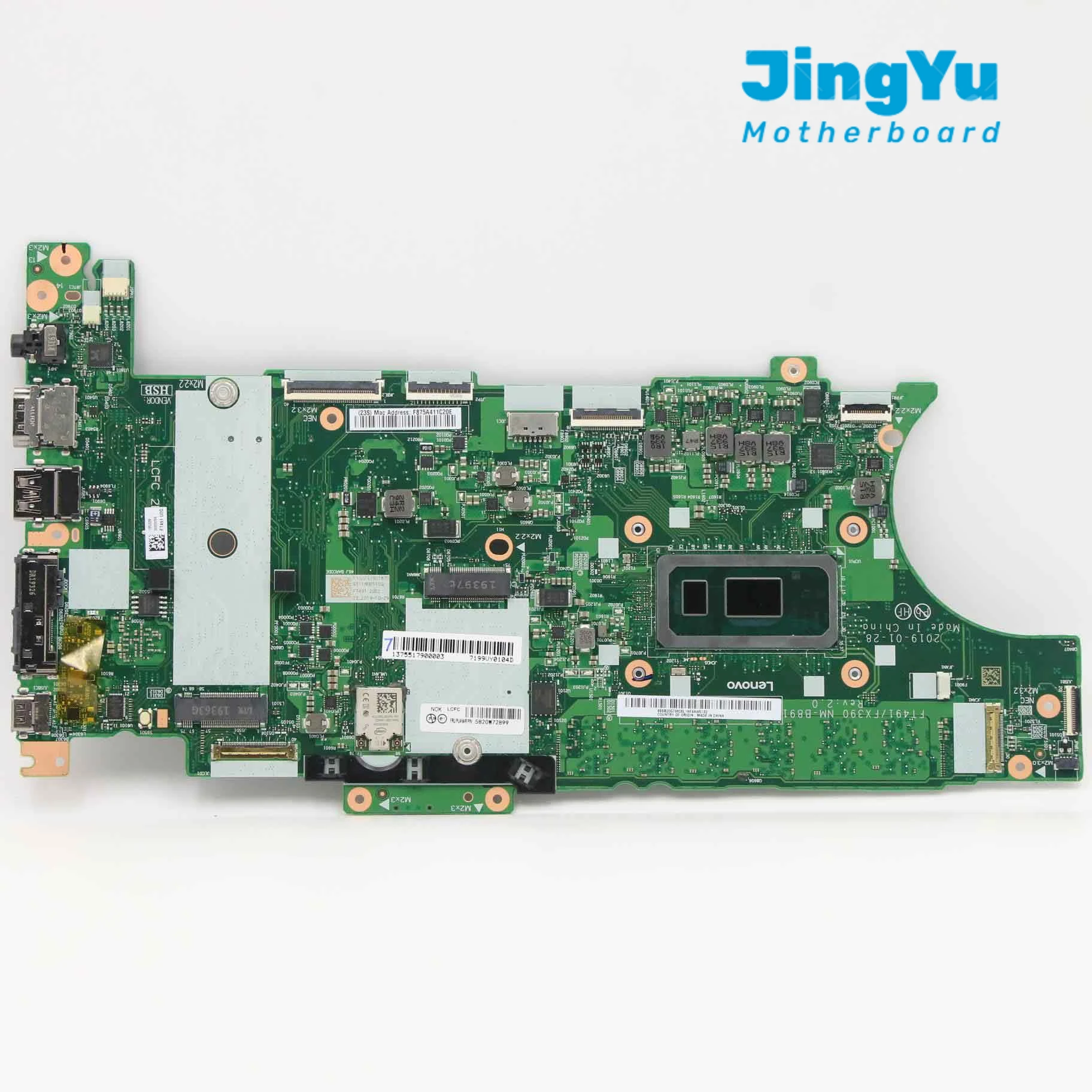 Материнская плата для ноутбука Lenovo ThinkPad X390 T490S NM-B891 с I3-8145u I7-8565u 4G 8G 16G 100% протестировано в порядке
Материнская плата для ноутбука Lenovo ThinkPad X390 T490S NM-B891 с I3-8145u I7-8565u 4G 8G 16G 100% протестировано в порядке