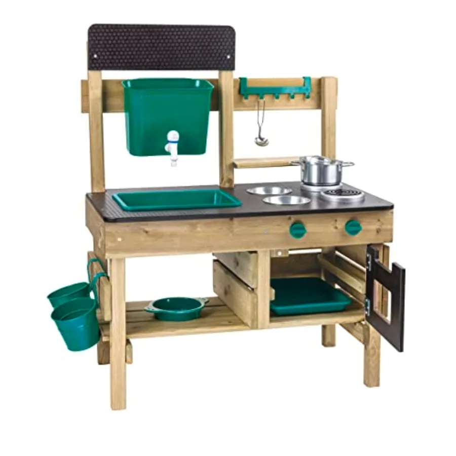 Outdoor Kitchen Mud Kitchen Wooden Toy Playset with Accessories, Natural Wood Color, Durable Eco-Friendly for Ages 3+ Years
Outdoor Kitchen Mud Kitchen Wooden Toy Playset with Accessories, Natural Wood Color, Durable Eco-Friendly for Ages 3+ Years
