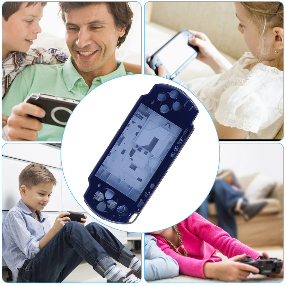 Complete Shell Case Professional Full Housing Shell Cover Replacement with Button Kit for PSP2000 Game Console Accessories