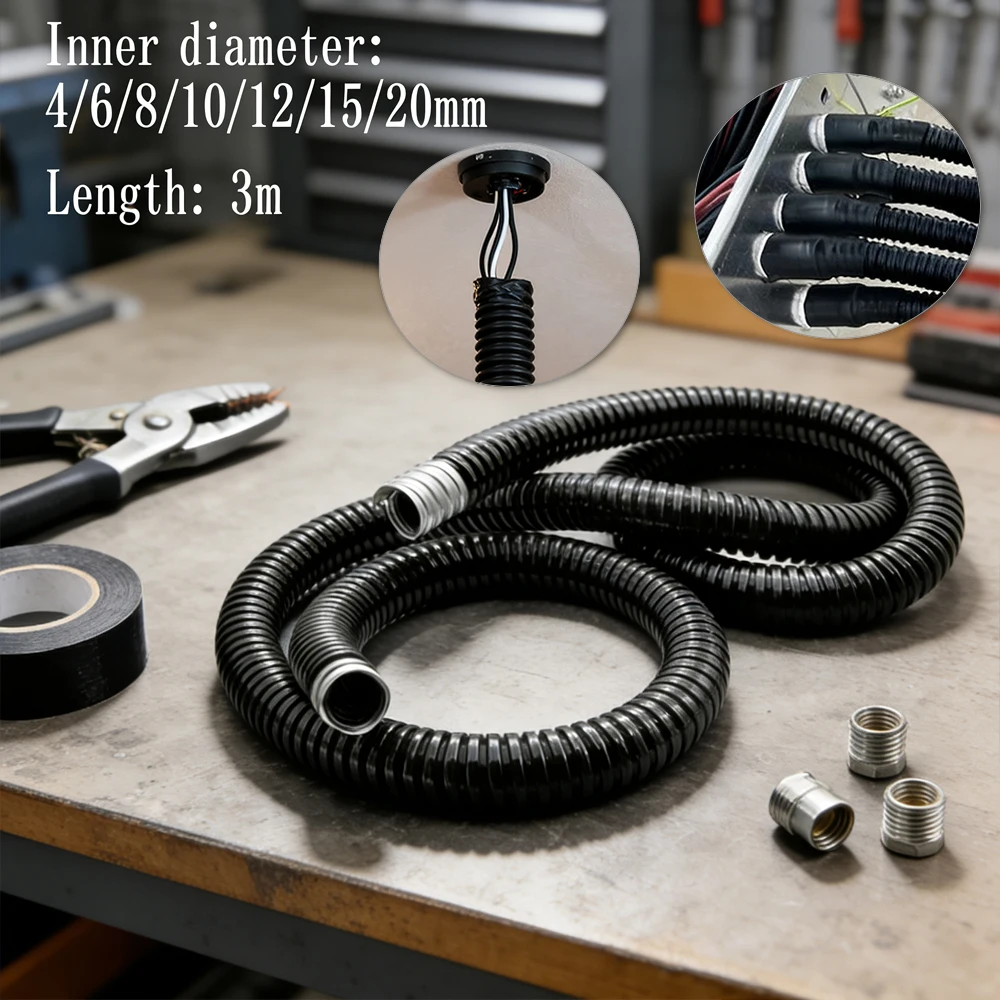 1pcs Corrugated Cable Protector Hose , 4-20mm Waterproof Plastic Coated Metal Conduit , Flexible Threaded Pipe 3meter
1pcs Corrugated Cable Protector Hose , 4-20mm Waterproof Plastic Coated Metal Conduit , Flexible Threaded Pipe 3meter