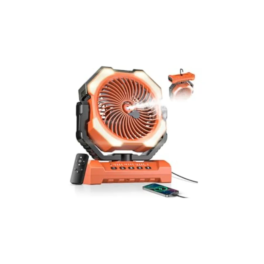 Misting Fan Portable Camping Fans with 9oz Water Tank 24000mAh Rechargeable Fan with 4 Speed Battery Powered Fans with 120H Coo
Misting Fan Portable Camping Fans with 9oz Water Tank 24000mAh Rechargeable Fan with 4 Speed Battery Powered Fans with 120H Coo