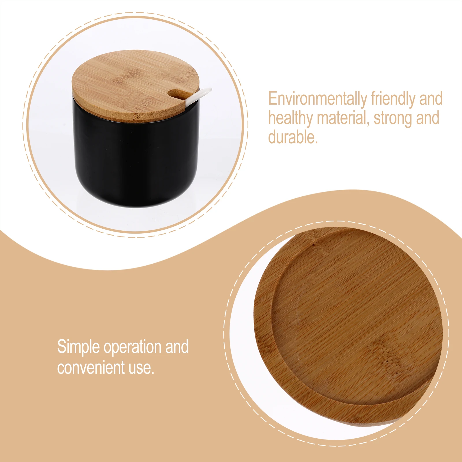 1 set Ceramic Seasoning Jars with Wooden Base Containers Kitchen Salt Jars Home Restaurant Use High Temp Resistant
1 set Ceramic Seasoning Jars with Wooden Base Containers Kitchen Salt Jars Home Restaurant Use High Temp Resistant